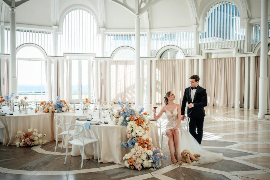 Workshop für Hochzeitsfotografie mit eleganten Styled Shoots für das Portfolio als Hochzeitsfotograf und Blitzworkshop auf Hochzeiten.