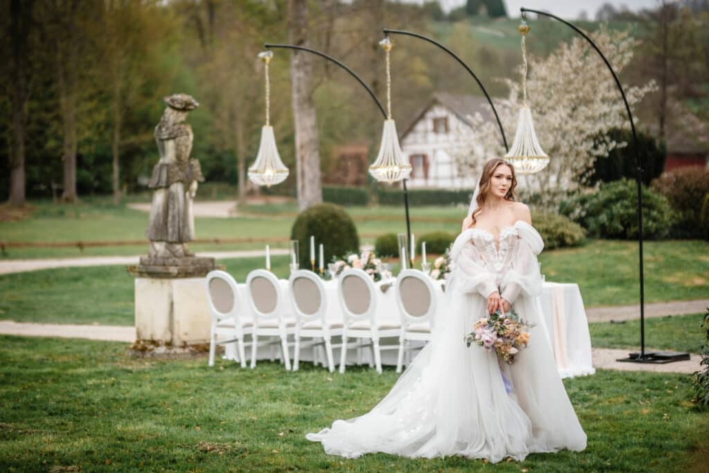 Workshop für Hochzeitsfotografie mit eleganten Styled Shoots für das Portfolio als Hochzeitsfotograf und Blitzworkshop auf Hochzeiten.
